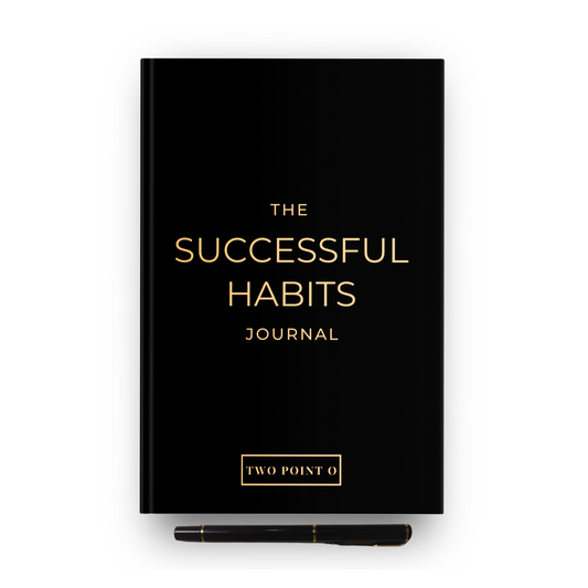 Two Point O - The Successful Habits Journal - Black With Pen